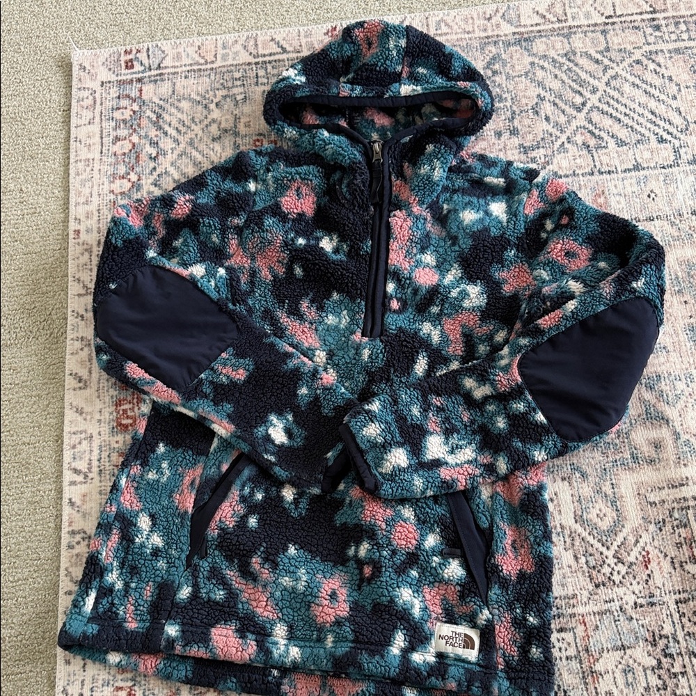 Fleece Half Zip with Hood - Multicolor